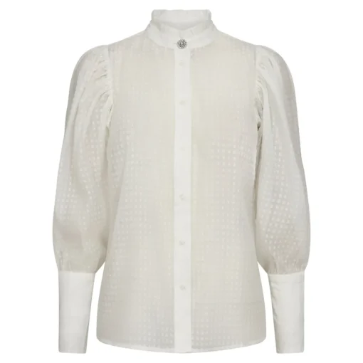 CO' COUTURE Orion Organza Puff Shirt White