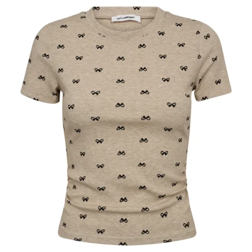CO' COUTURE Ritchie Ribbon Tee Bone