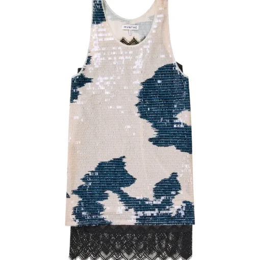 MUNTHE Tuffy Top Palliet Ivory