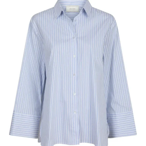 NEO NOIR Dita Mini Stripe Shirt Light Blue