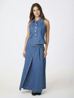 NEO NOIR Sylvie Denim Top Blue