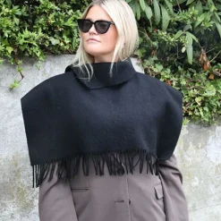 BECK SÖNDERGAARD Solid Crystal Poncho Black