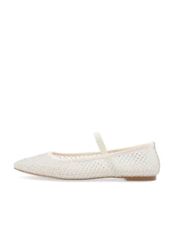 BIANCO Lilja Mesh Ballerina White