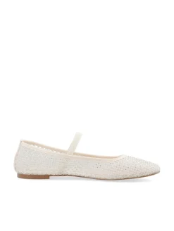 BIANCO Lilja Mesh Ballerina White
