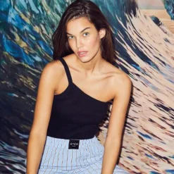 CO' COUTURE Sheera One Shoulder Top Black