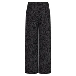 CO' COUTURE Zebra Grey Wide Pants Black