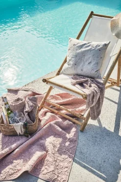 LENE BJERRE Isabelle Throw Plaid 170 cm Rose