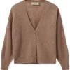 MOS MOSH Thora V-neck Knit Cardigan Cinnamon Swirl