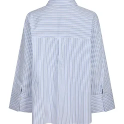 NEO NOIR Dita Mini Stripe Shirt Light Blue