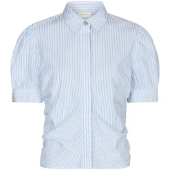 NEO NOIR Frannie Stripe Shirt Light Blue