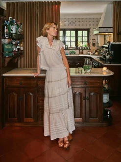 NEO NOIR Jayla Voile Top Ivory