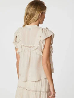 NEO NOIR Jayla Voile Top Ivory