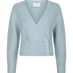 NEO NOIR Kilua Fluffy Wrap Knit Blouse