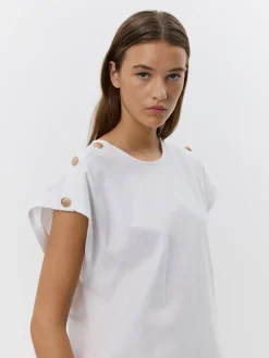 SOFIE SCHNOOR Baysw T-shirt White Gold